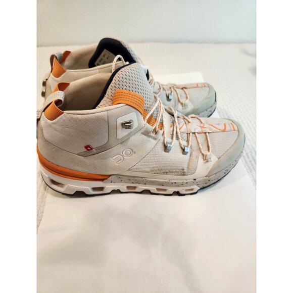 On Cloudtrax Hiking Shoes Women’s 8‎ Beige Orange Trail Sneakers EU 39 - Picture 2 of 11